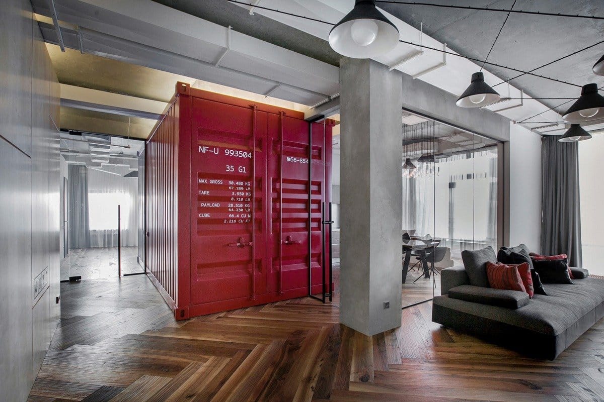 Shipping Container Modifications used in Interior Design