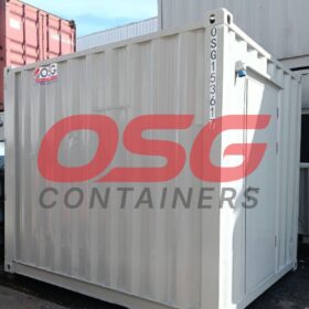 OSG Containers, storage units, and stacked green tanks.