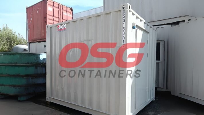 OSG Containers, storage units, and stacked green tanks.